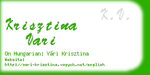 krisztina vari business card