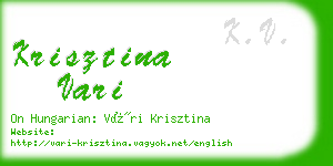 krisztina vari business card